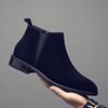 Sapatos Sociais Botas Sociais Masculinas Retrô Couro Exterior Botas Chelsea 1-3cm Aumento de Altura Zíper Couro PU Botas de Tornozelo Masculinas