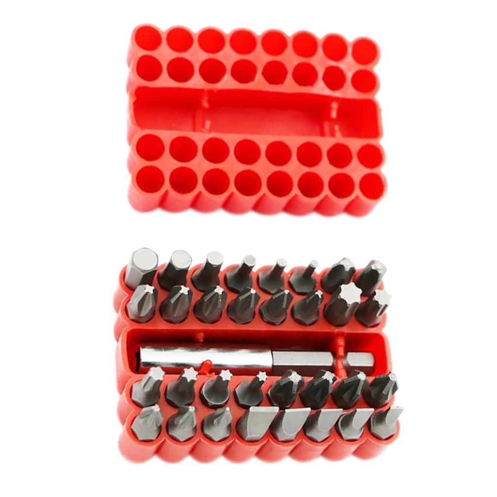 Buy 1 Set of 33PCS Security Bits with Extension Bit Holder In Case at affordable prices