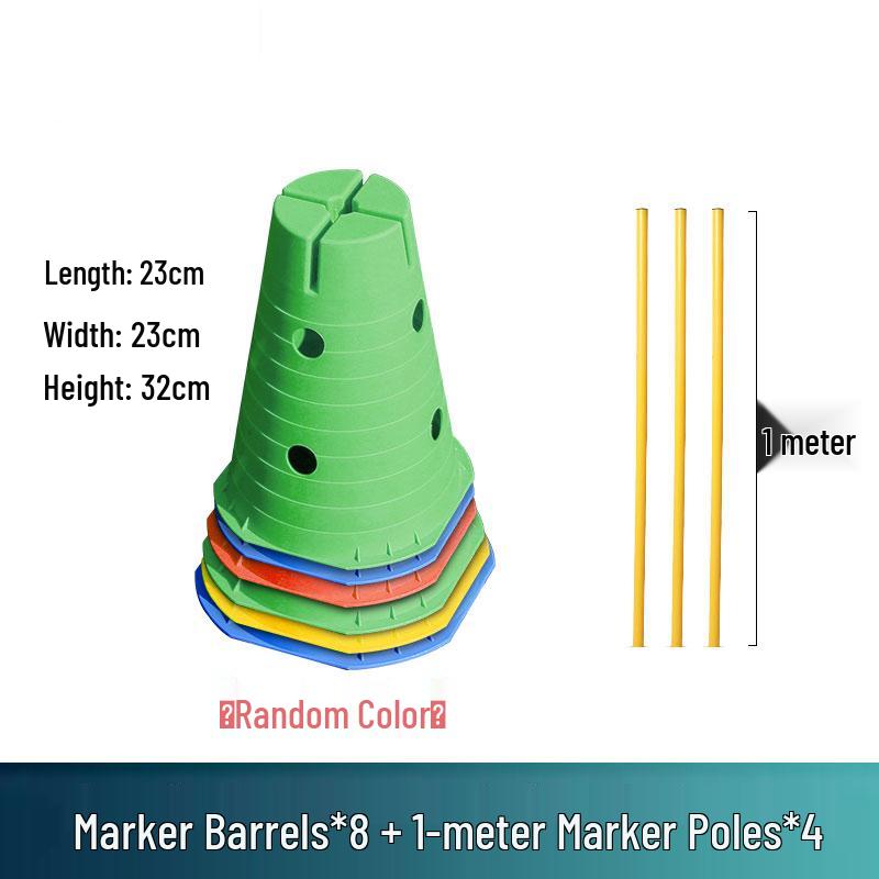 Children's Sensory Training Ice Cream Marker Cones with Holes - Kindergarten Flat-Top Bucket Hurdles and Teaching Aids