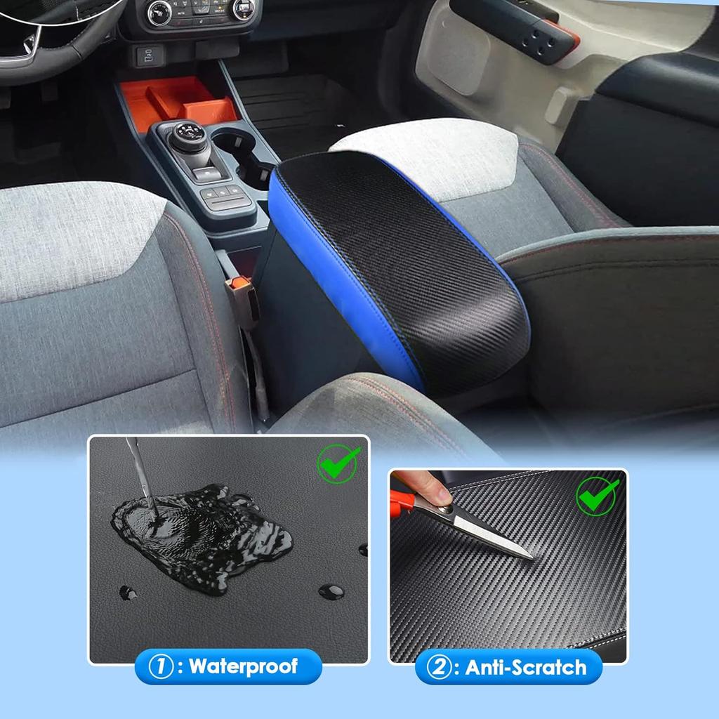 2022-2025 2026 Maverick Center Console Cover for Frod Maverick (XL/XLT/Lariat/Tremor/Lobo), Waterproof&Anti-Scratch Leather Armrest Cover 2023 2024