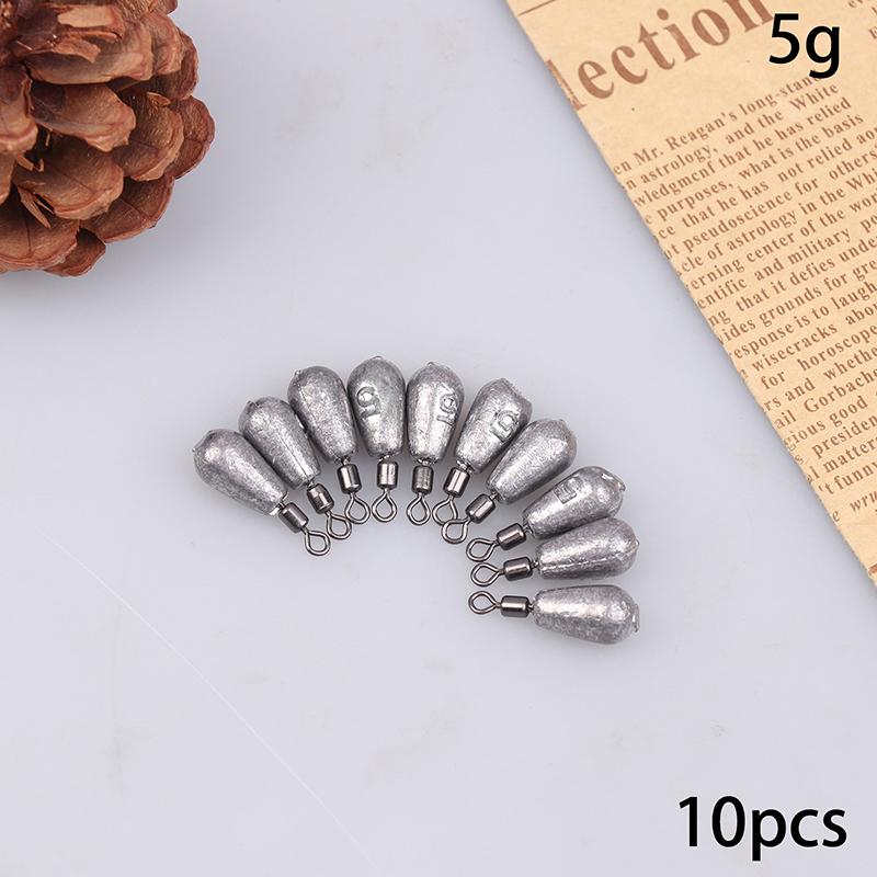 10 Stück/Los Schnurbleie Hakenverbinder Angelbleie 3,5g 5g 7g 10g 14g Weichköderblei Barsch Angelzubehör Zubehör