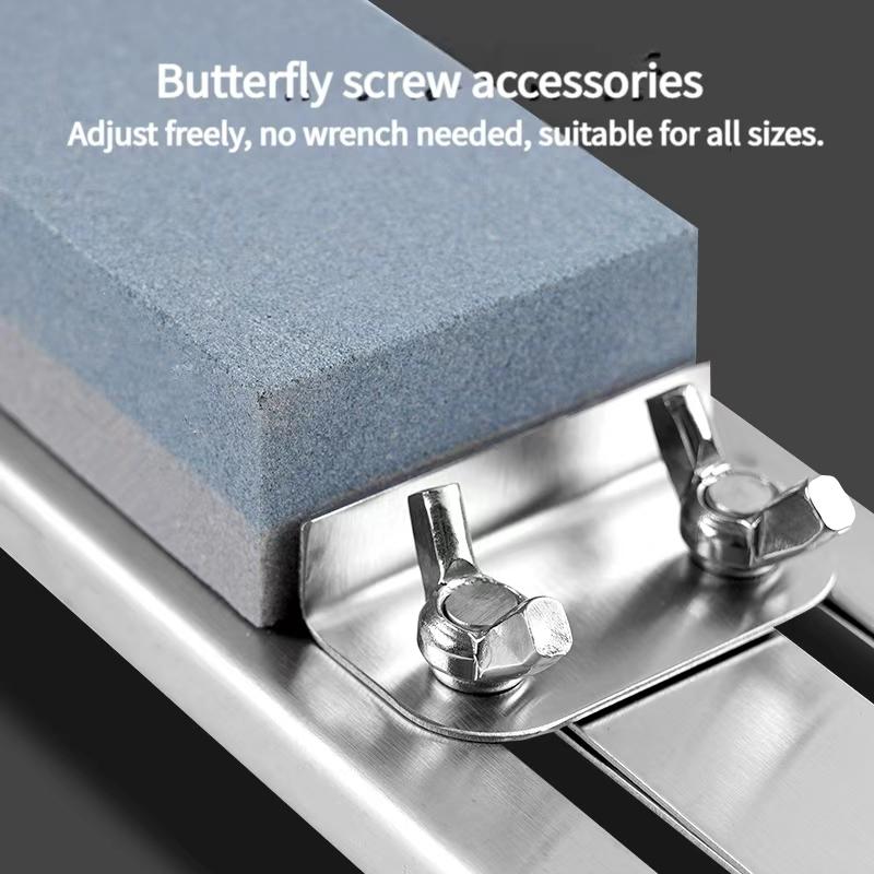 Adjustable Stainless Steel Sink Sharpening Stone Holder Anti-Slip Kitchen Whetstone Grinder Rack for Cutlery Sharpener Tool