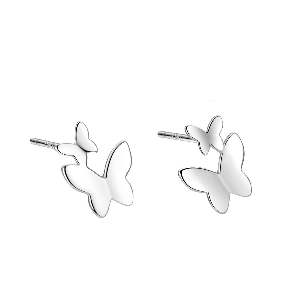 Mori Style Mini Double Butterfly Stud Earrings - Simple, Cute, and Versatile for an Artistic, Sweet Look