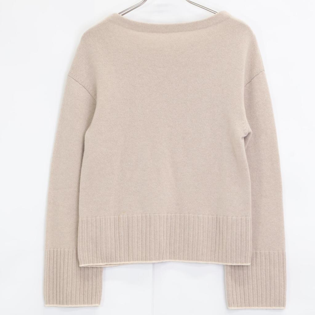 FOXEY 39917 Beige Lounge Knit Top Cashmere Sweater Tops Not Written beigeUsed