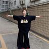 American High Street Pure Cotton Black Short-sleeved T-shirt Women's Summer New Design Sense Niche Loose Half-sleeved Top Trendy