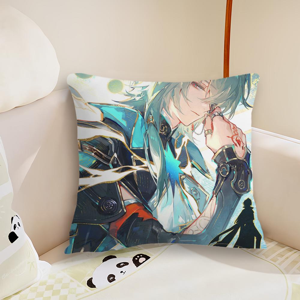 Anaxa Game Honkai Star Rail Cushion Cover Cushion Room Bedroom Headboard Sofa Living Backrest Nap Time Pillow Case