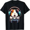 Funny Gaming Guinea Pig Gamer Headphone Playing Video Game T-Shirt