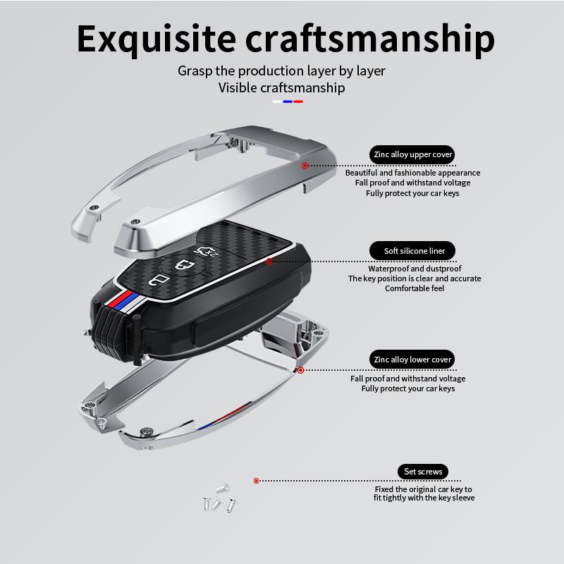 Car Remote Key Case Cover Shell Fob For Ford Edge Fusion Mustang Explorer F150 F250 F350 Ecosport Protector Holder Keyless