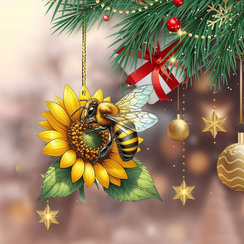 Cute Minimalist Acrylic Bee Car Decoration Gift For Festive Charm Interior