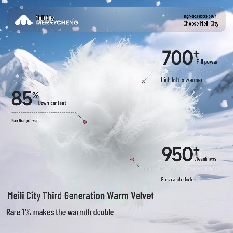 Meilicheng Zhuoyuan Style Women's Hooded Goose Down Puffer Jacket