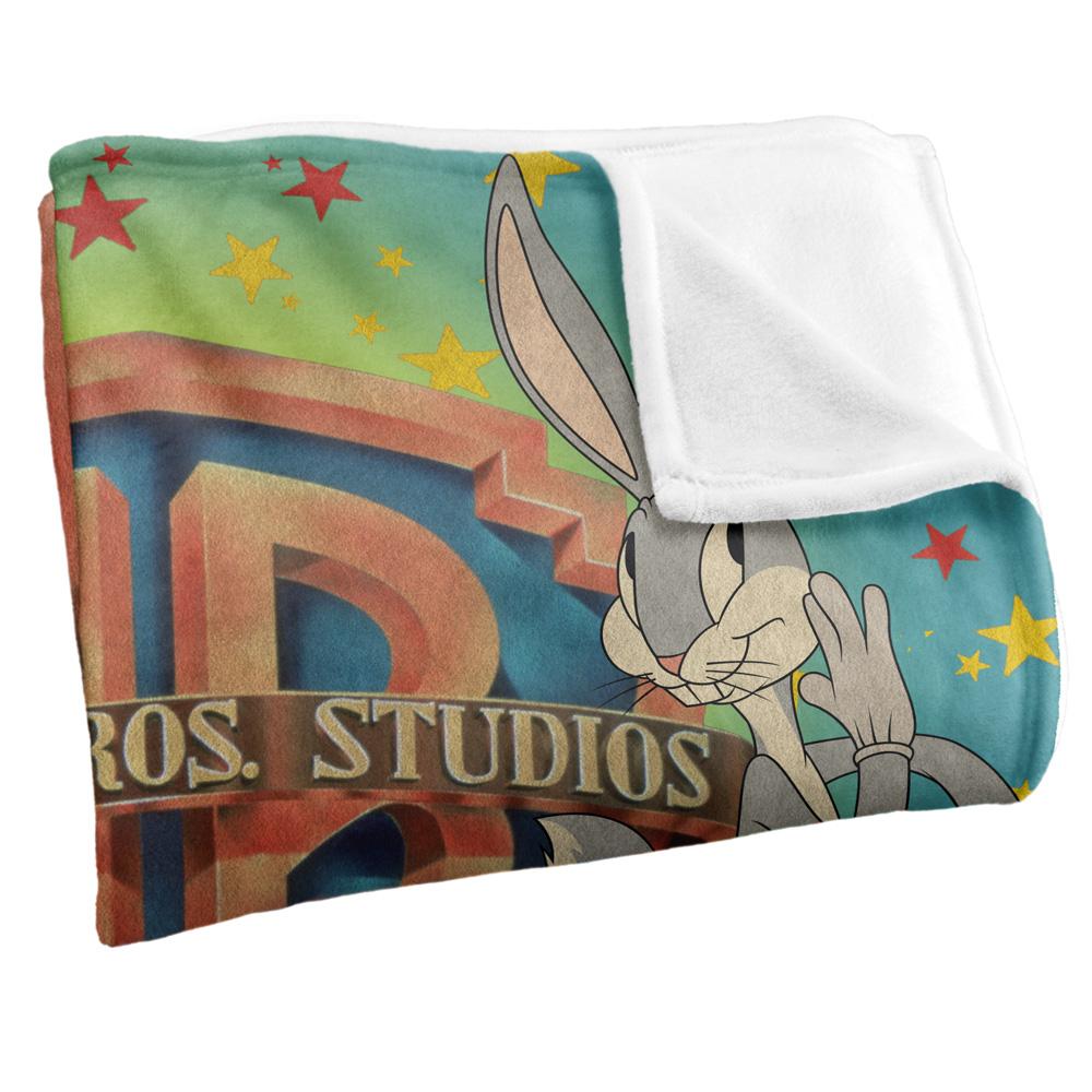 Warner Bros Silky Coloured Bugs Bunny Supersoft Blanket