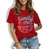 Women's Family Cruise Printed T-Shirt - Soft Machine-Washable Round Neck Top with Cruise-Themed Nautical Graphics,