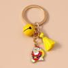 Pretty Christmas Santa Claus Snowflake Keychain Women Girls Tassels Key Ring Pendant for Handbag Decor DIY Key Chain Gift