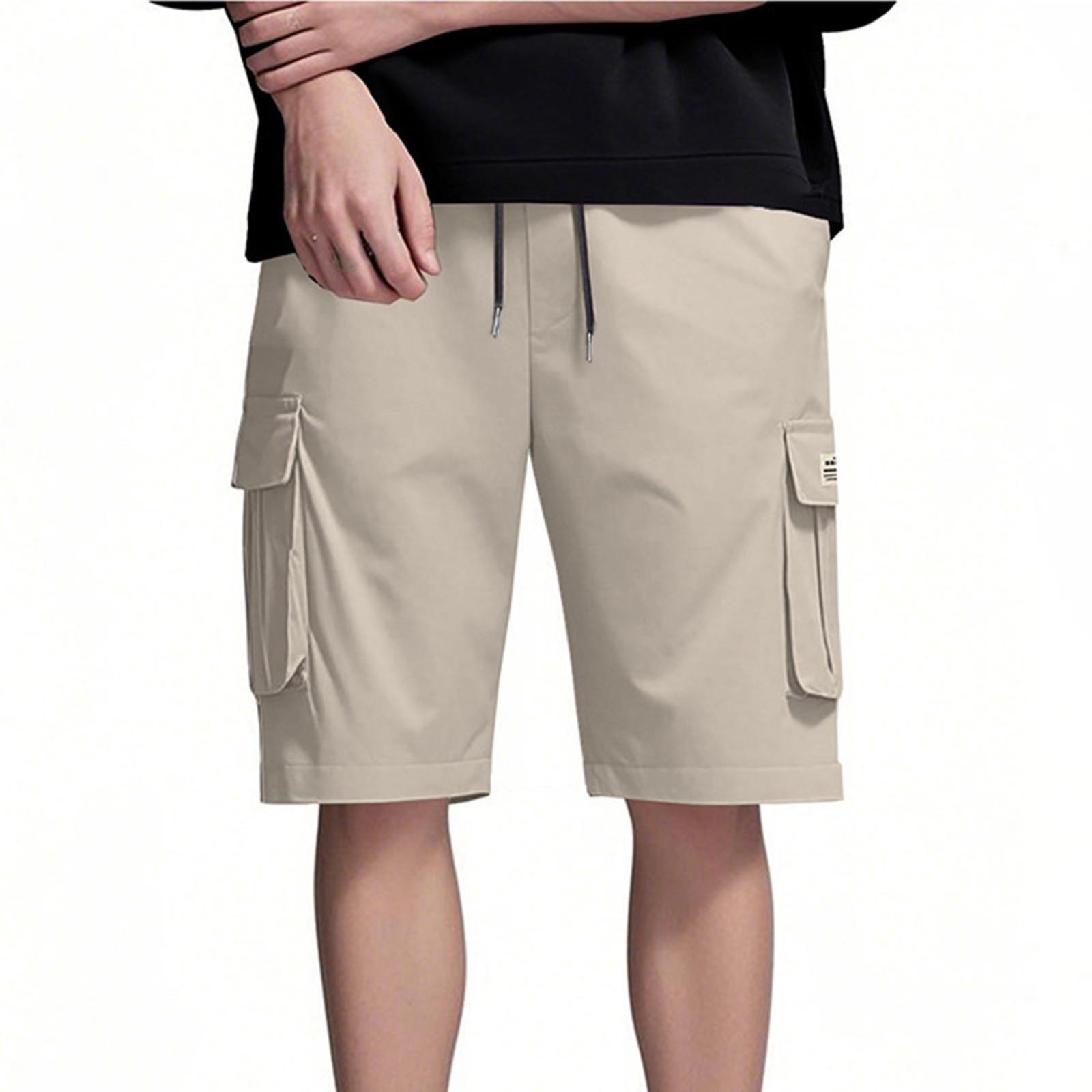 

Men s Casual Cargo Shorts with Multiple Pockets, Lightweight and Breathable Fabric for Summer Comfort, Black XL
