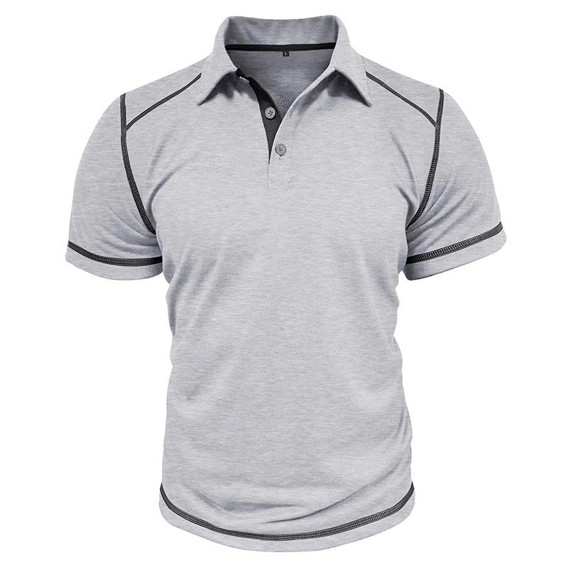New Summer Men's Short-sleeved Polo Shirt Men's Colour Blocking Lapel Polo Shirt Men's Body Shirt