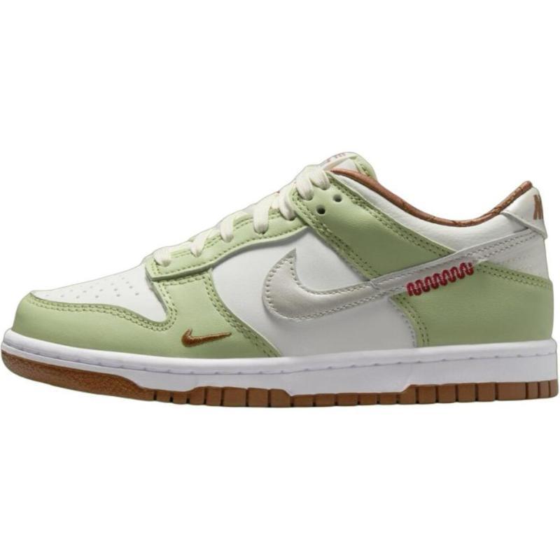 Nike Dunk Anti Slip Wear Resistant Low Top Kids' Skateboarding Shoes Green Sneakers HV6001-101