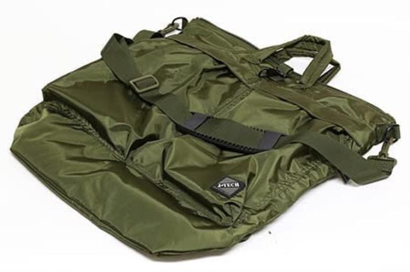 US Military Style 1970s Helmet Bag with Shoulder 11L for Air and Survival Use J-TECH Strap, (FOLIAGE GREEN), U.S. Force, Motorcycle, Tactical,