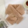 Thickened Cross Scarf Cold-proof Knitted Neckerchief Elegant Neck Collar  Outdoor