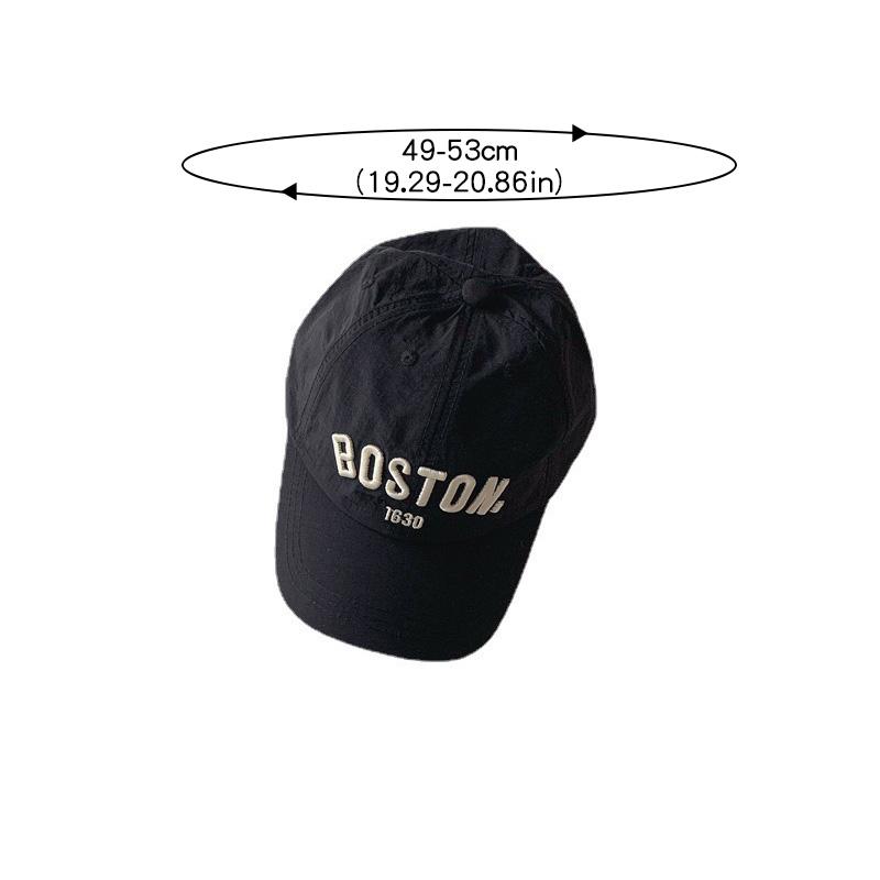 Buchstabenstickerei Baby-Baseballkappe Sommer Schnelltrocknend Atmungsaktiv Kind Jungen Mädchen Schirmmütze Einstellbar Kinder Sonnenhüte