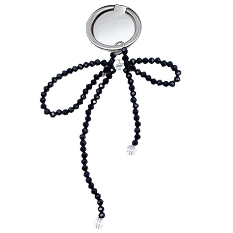 Handcrafted Crystal Butterfly Bowknot Phone Holder Rice Bead Phone Grip Phone Stand Fashionable Accessory for Women 1