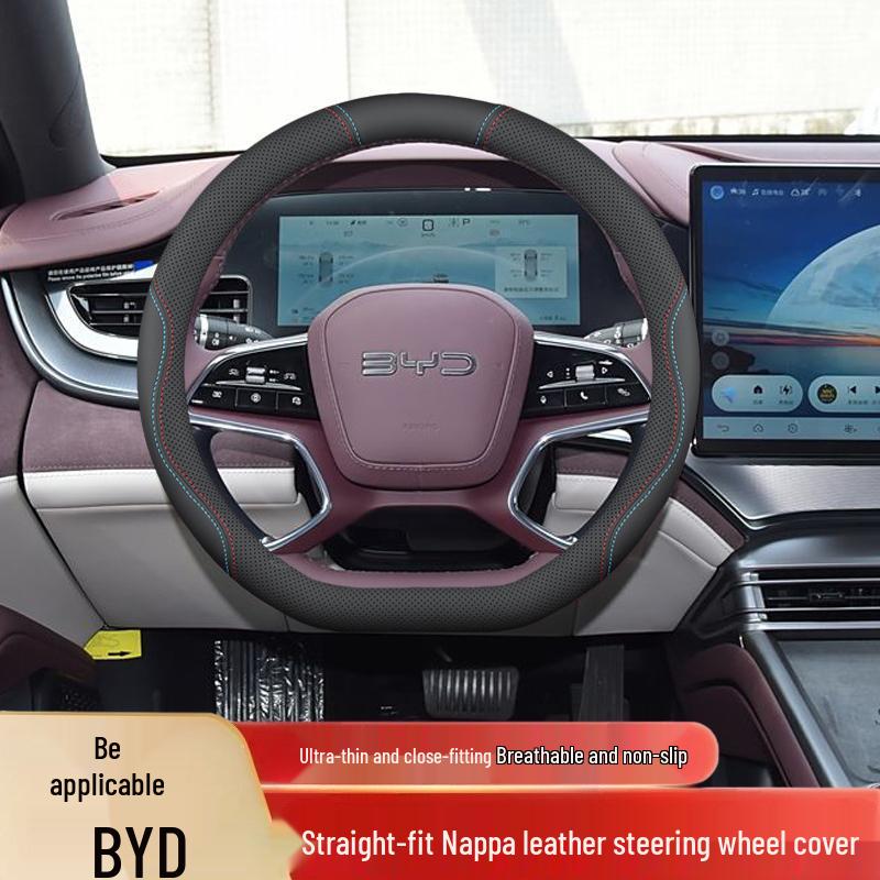 Husa Volan BYD Seal 06 2025: Antiderapant, Fără miros, Fără cusături, Capac interior pentru mâner.