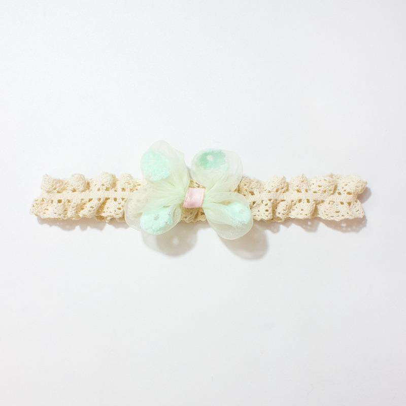 New Baby Head Flower, Lace Bow Baby Elastic Fontanelle Headband, Children's Headgear