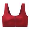 Traceless front zipper foundation liquid skin invisible wide shoulder lift anti-sagging breathable bra