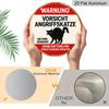 2D Flat, 1pc 7.87*7.87 Inch Round French Aluminum Sign, Retro Decorative Plaque about "Beware of Attacking Cat", "Cat Warning" Decorative Sign