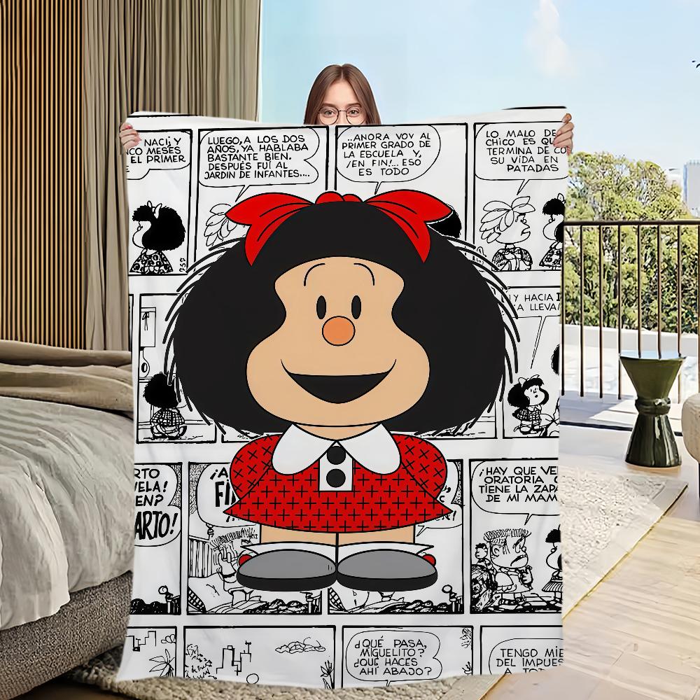 Cartoon Cute M-Mafalda Blanket For Sofa Room Microfiber Bedding Blanket office Travel Gift Home