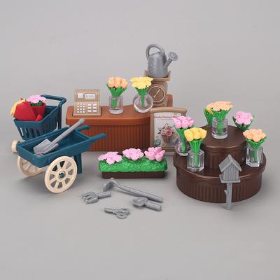 Cute Flower Shop Mini Simulation Small Store Miniature Doll House Accessories Diy Props Small Ornaments Play House Toys