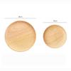 2Pcs Wooden Plates Round Dinner Plate Set Fruit Dessert Snack Plate Japanese Style Serving Dishes Dinner Set Kitchen Tableware