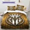 Villarreal logo Bedding Quilt Set Quilt Cover Pillowcase Home Decoration Birthday Gift (1 * duvet cover + 2 * pillowcase, without core)