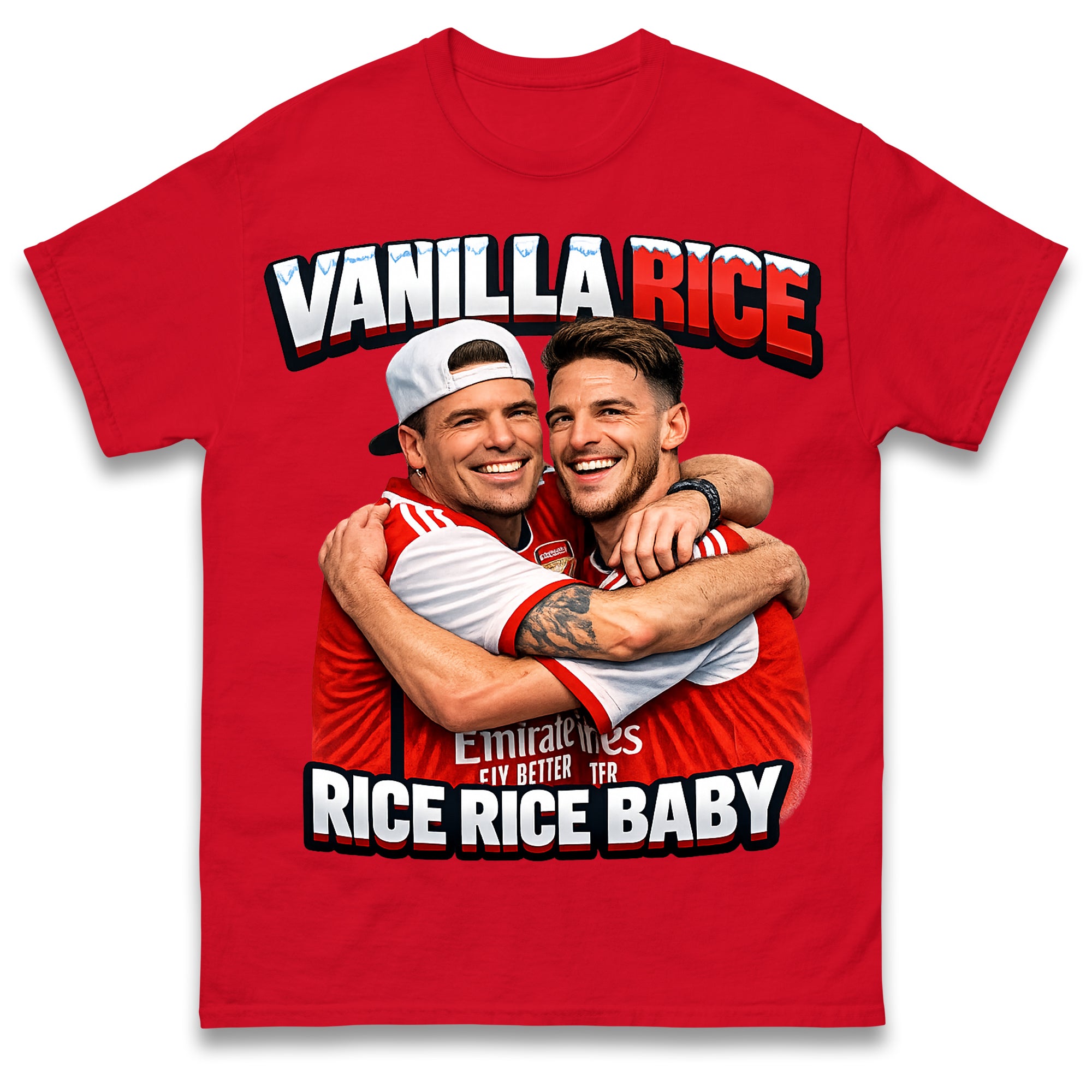 Vanilla Rice Declan Rice Rice Baby Arsenal T Shirt Tshirt Mens Womens Unisex Tops Tees 3XL