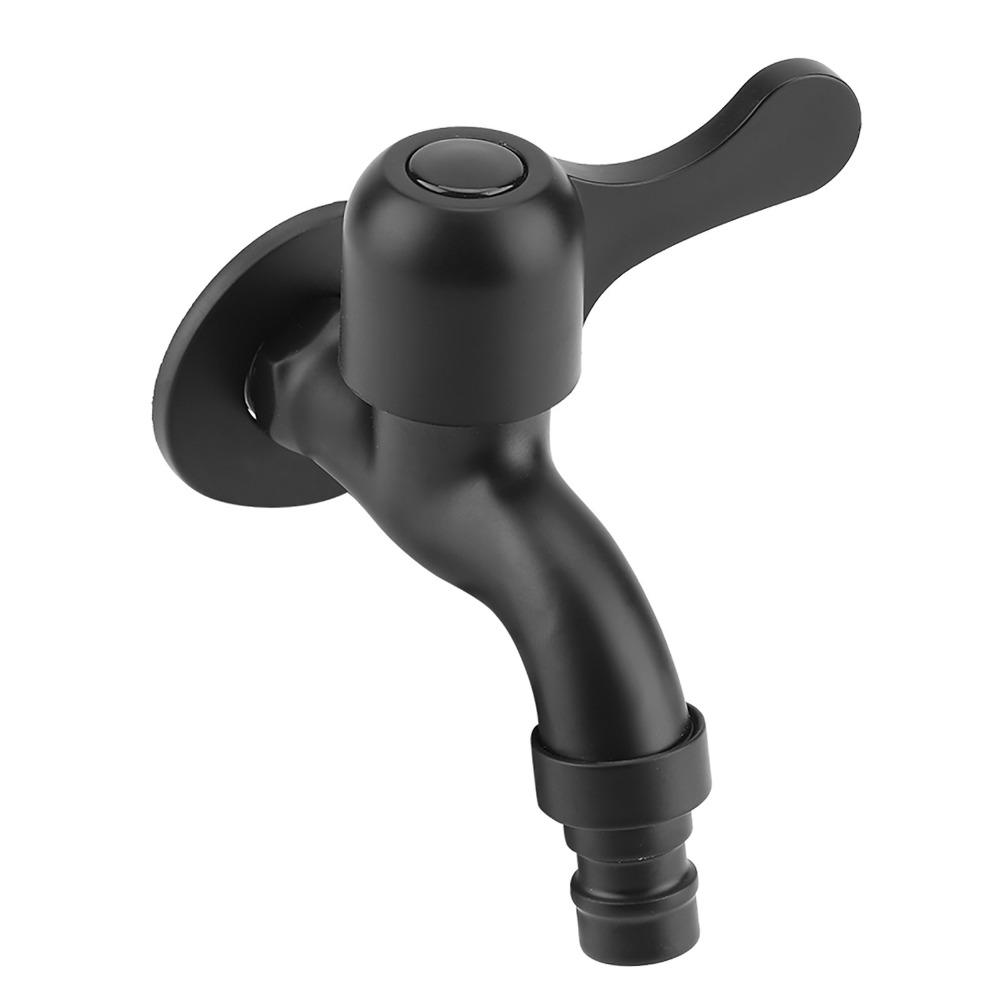 Wall Mount Water Faucet Black Faucet Easy Install Water Tap Outdoor