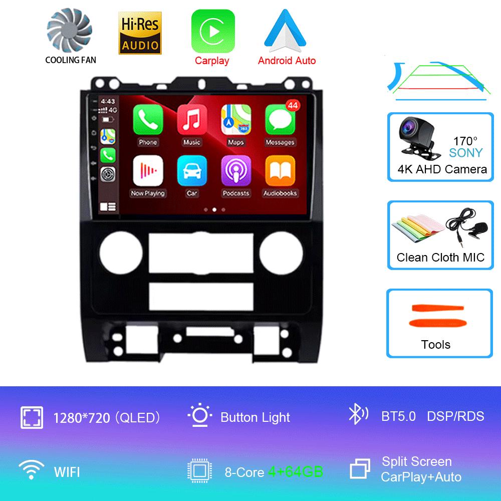 For Ford Escape 2007 2008 2009 2010 2011 2012 Android 14 Auto Multimedia Car Player Radio Navigation GPS Stereo No 2din Carplay
