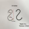 Cross-Border S-shaped Iron Hooks: 11 Specifications In Black & Silver for Hanging and Connecting