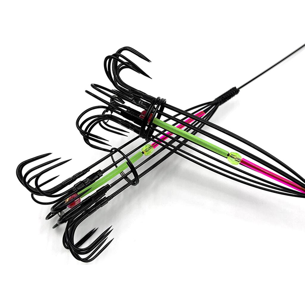 Squid Jigs Sea Fishing Octopus Hook Squid Umbrella Hook Fishing Bait Trap Feeder Cage Sharp Fishing Hook Catcher Tool