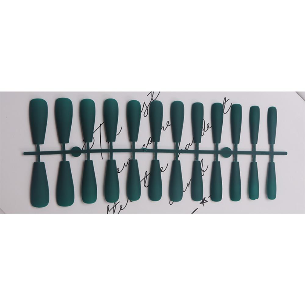 

24 шт./компл., удлинённые балетные ногти, матовые Т-образные накладные ногти, разноцветные полоски, готовый маникюр, 24 шт./компл.