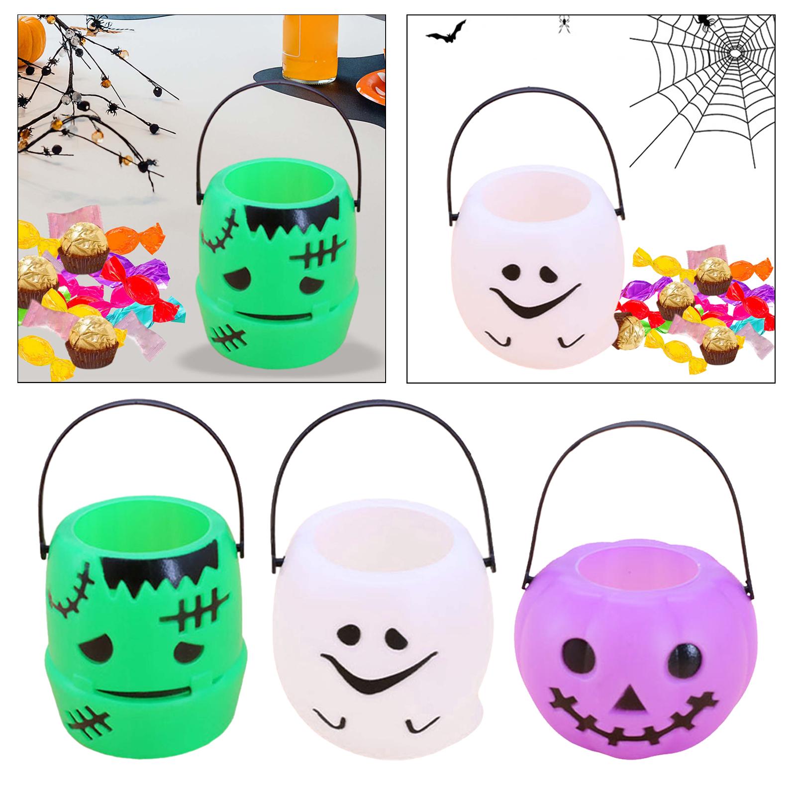 

Pumpkin Bucket Activities Container Gift Box Trick or Treat Bucket for Holiday Gift Table Decoration Props Home Decoration фиолетовый