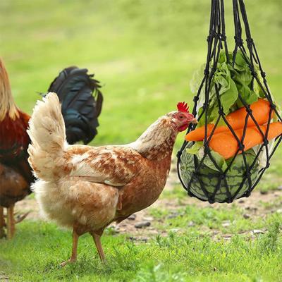 1Pc/2Pcs Chicken Vegetable Fruit Hanging Feeder Chicken Coop Cabbage Holder String Bag with