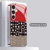 Geometric Pattern 2D Phone Case for Samsung S26 S25 S24 S23 S22 S21 S20 A56 A36 A16 - Electroplated Glass Protective Cover