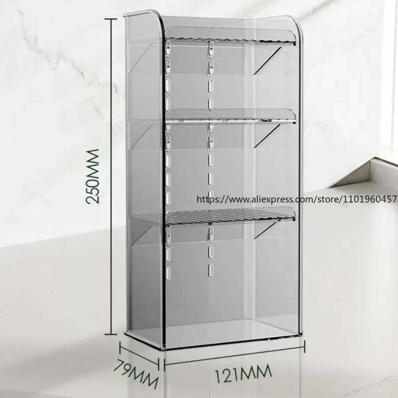 Acrylic Plastic Makeup Organizer Storage Box Lipstick Jewelry Display Organizer Transparent Cosmetics Case Brush Holder