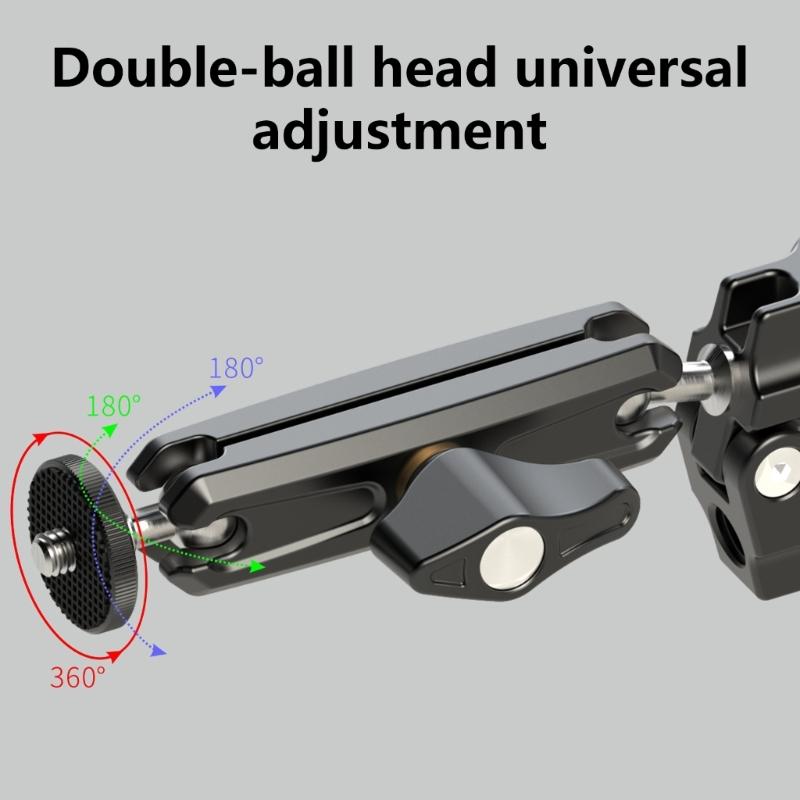 Super Clamp Mount Bracket 360 Degree Ballhead Mounting Bracket Clip for Camera and Filling Light Stand