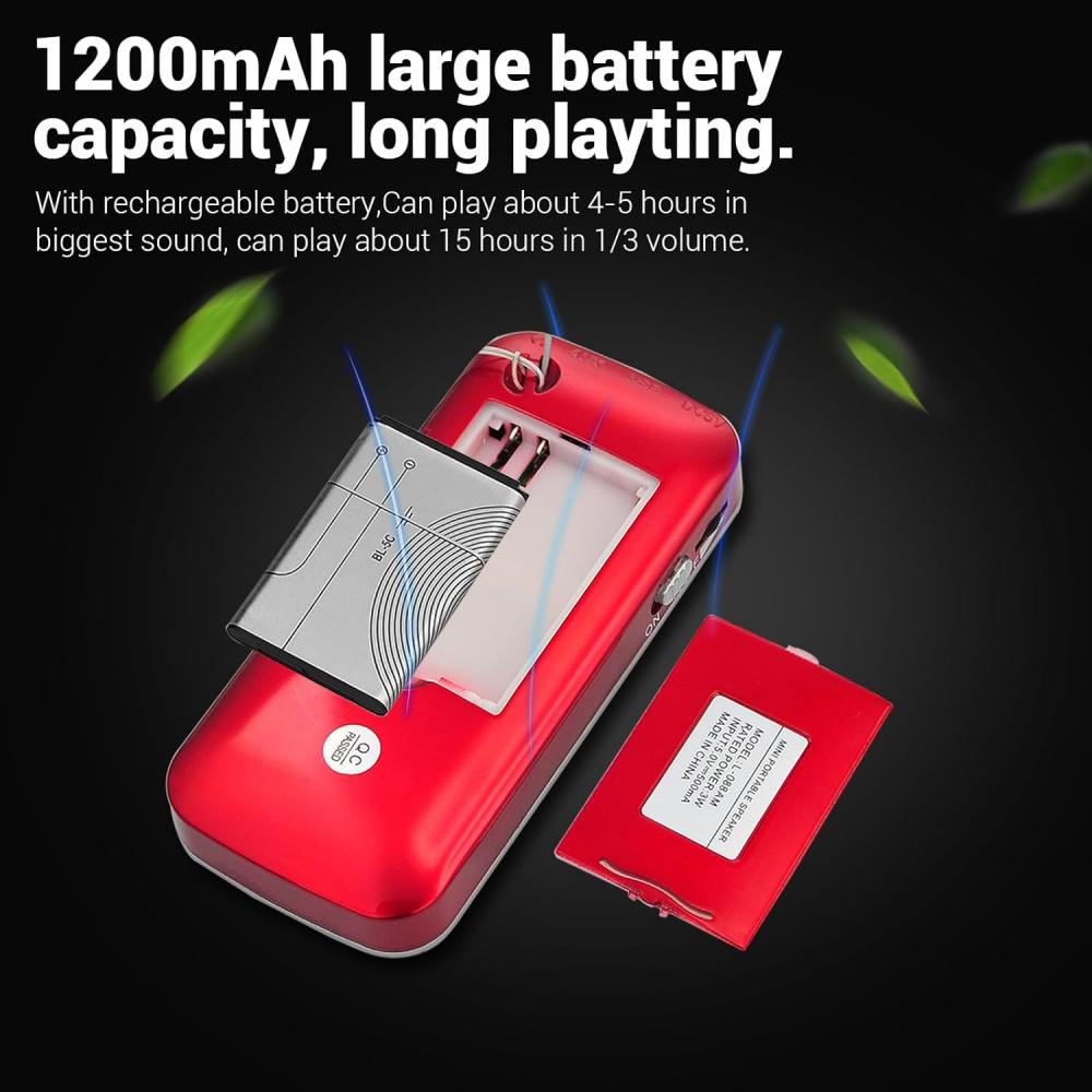 Kleine Radios, tragbar, AM FM, unterstützt MP3-Wiedergabe über USB-Flash-Disk/Micro-SD-Karte, digitale Tasten, Bassmembran-Taschenradio mit ausgezeichnetem Empfang