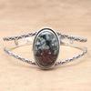 Eudialyte Jasper Gemstone Handmade Silver Jewelry Cuff Bracelets 7''Adjustable