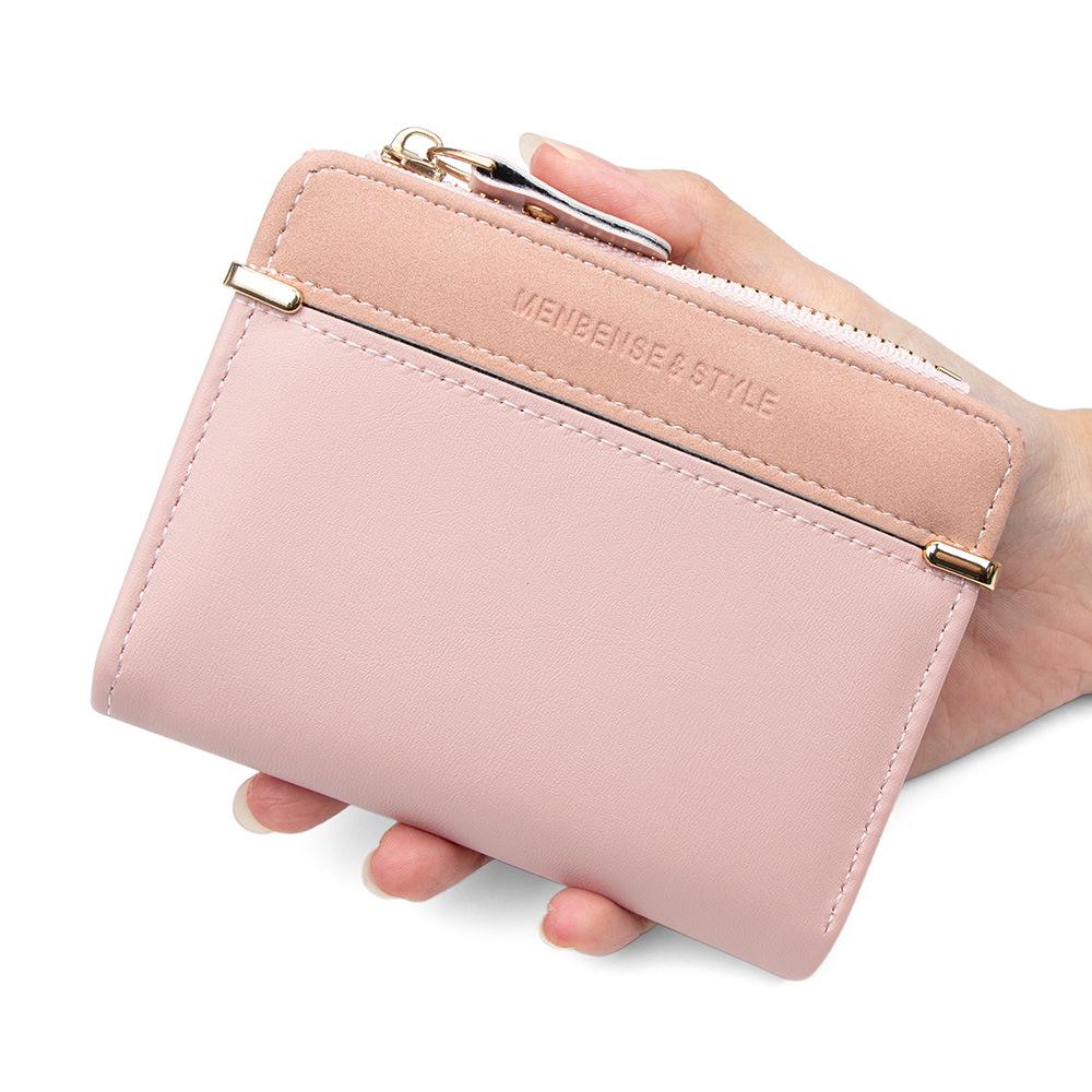 Korean Style Women's Zipper Wallet: Simple, Versatile, Short Coin Purse