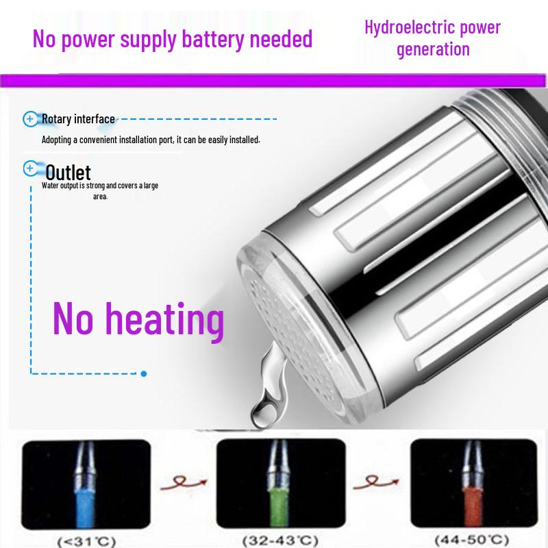LED Temperature-Controlled Faucet Light with Multi-Color and Single-Color Options - Hot-Selling E-commerce Product