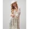 DIMANAF 2024 New Cardigan  Women Knitting Lace Long Vest Hollow Summer Style Basic Tops Tees Loose Clothing