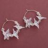 Fashion Trend White Acrylic Flower Drop Earrings Female Alloy Tassel Chain Pendant Earrings Korean Wedding Earrings