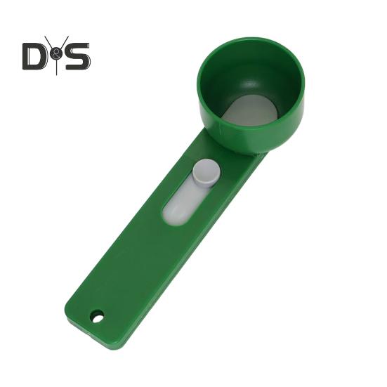 

Точная мерная ложка для порошка с воронкой-слайдером, удобная мерная ложка для протеина, кофе, моющего средства, пластиковый инструмент для контроля порций без содержания бисфенола А A зелёный